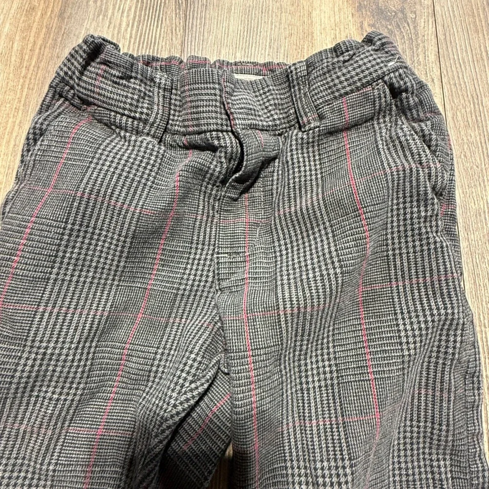 Gymboree Prep Fit Pants Grey Red Plaid Preppy Dark Academia